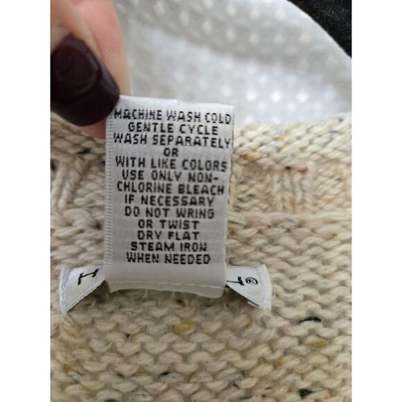 Hannah Women's Sweater Size Large Cream Long Sleeve Spring Fall Winter Chic Boho - Picture 6 of 6